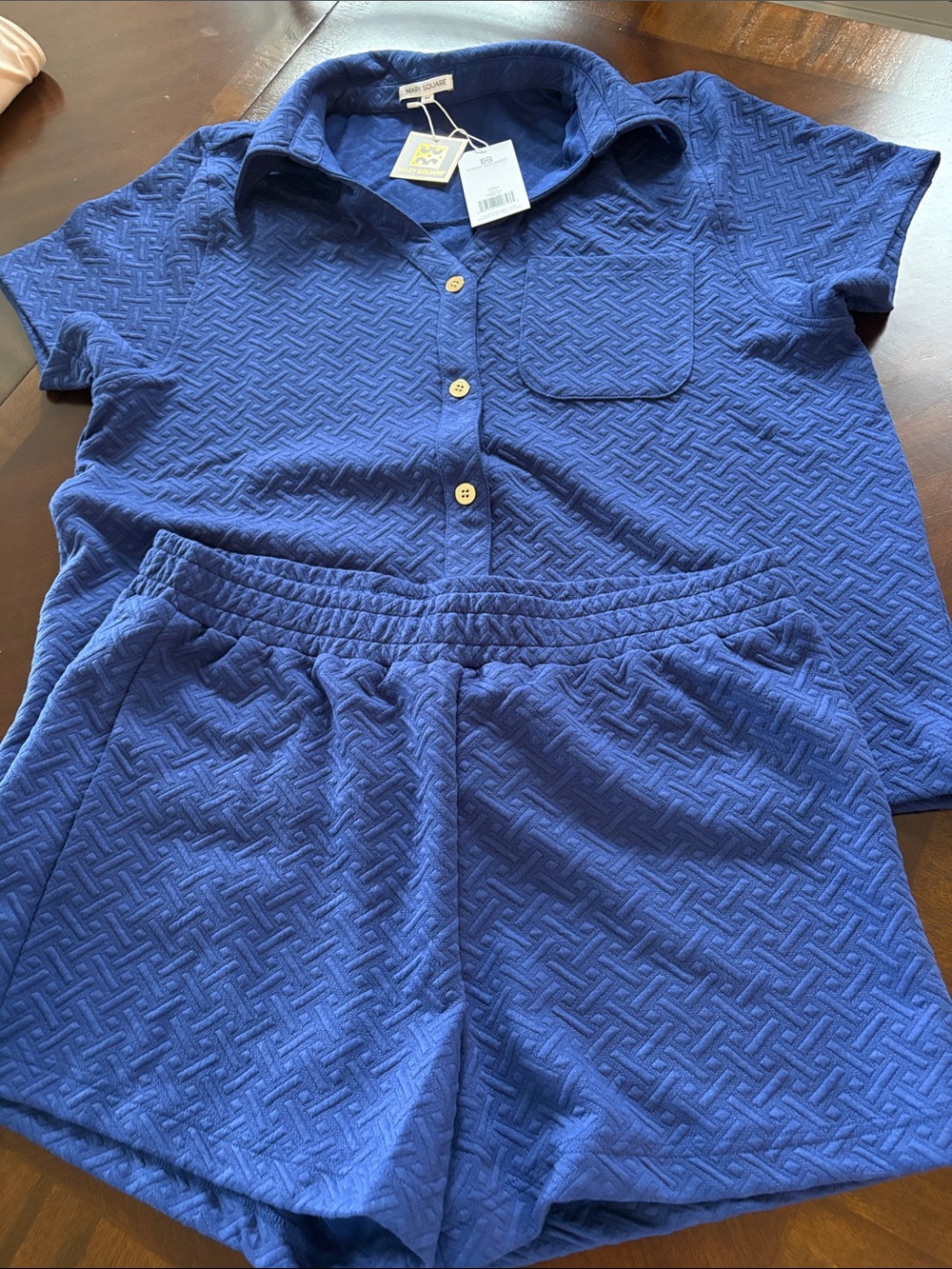 Quilted Blue Women's Shorts - Comfortable Casual Wear